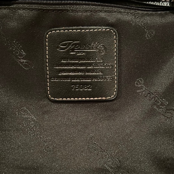 Vintage Fossil Black Leather Handbag and Wallet!! Late 90’s edition!! - Picture 7 of 13